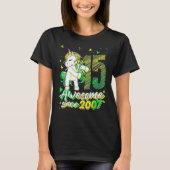 15 Years Old  Unicorn Flossing 15th Birthday Unico Tシャツ (正面)