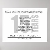 15 Years Retirement or Employee Appreciation Gift ポスター (正面)