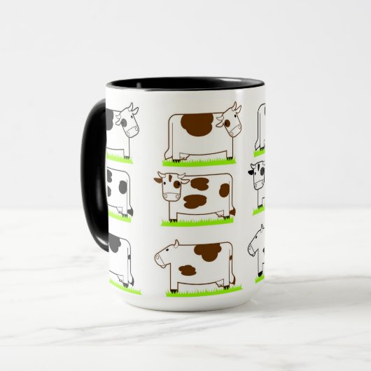 15ozカスタム牛コーヒーファームマグby Zazz_it マグカップ (正面左)