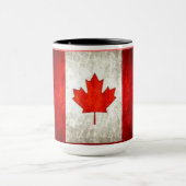 15ozジャンボマグのCanadainの旗 マグカップ (中央)