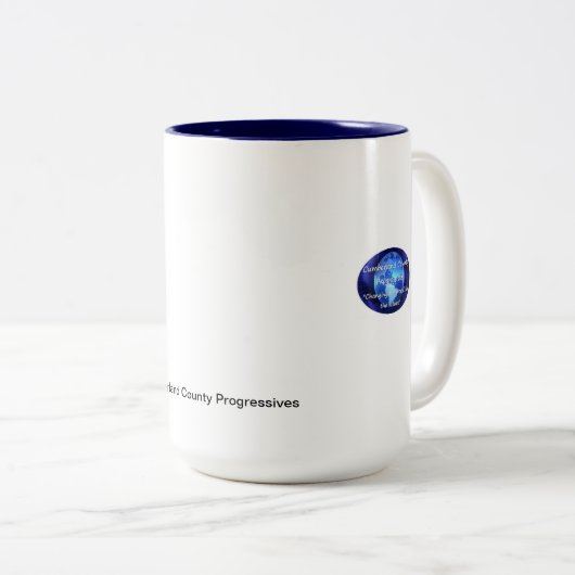 15oz写真の昇華白い陶磁器のマグ ツートーンマグカップ (正面右)