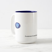 15oz写真の昇華白い陶磁器のマグ ツートーンマグカップ (正面左)