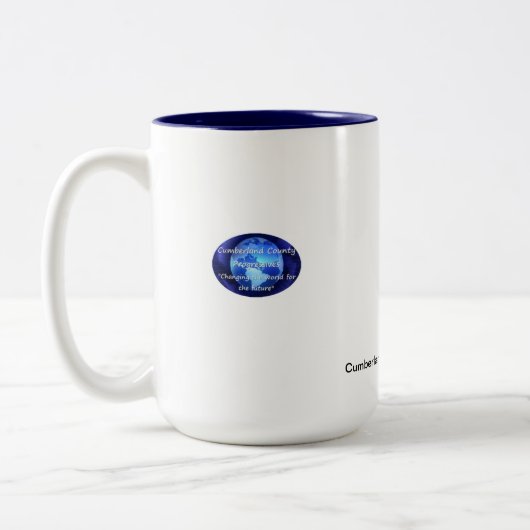 15oz写真の昇華白い陶磁器のマグ ツートーンマグカップ (左)