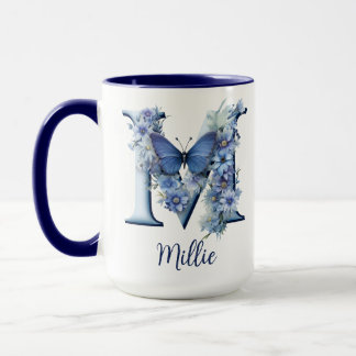 15oz 青花モノグラムコーヒーマグ マグカップ
