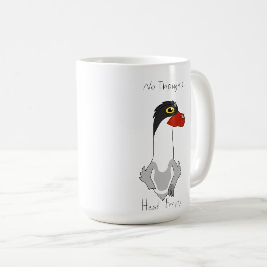 15oz Angus "No Thoughts, Head Empty" Coffee Mug コーヒーマグカップ (正面右)
