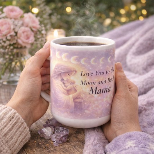 15oz Celestial Mama Mug, Moon Phase Mom Gift コーヒーマグカップ