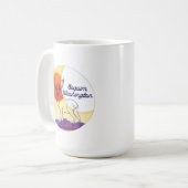 15oz Mug: Elk and Mountain Landscape Sequim, WA コーヒーマグカップ (正面左)