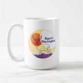 15oz Mug: Elk and Mountain Landscape Sequim, WA コーヒーマグカップ (左)