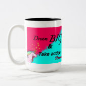 15oz unicorn mug dream big ツートーンマグカップ (左)
