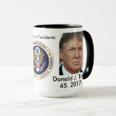 15oz Zazz_it著カスタムな大統領コーヒー・マグ マグカップ (正面右)