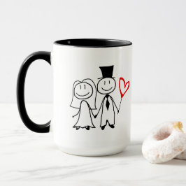 15oz Zazz_it著コンボのカスタムな結婚のマグ マグカップ