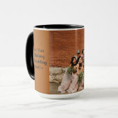 15oz Zazz_it著コンボのコーヒー・マグの結婚式の写真 マグカップ (正面左)