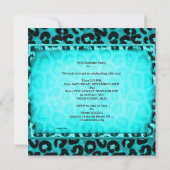 15thキンセアニェラレオパードティール(緑がかった色)ブルーティアラ 招待状 (裏面)