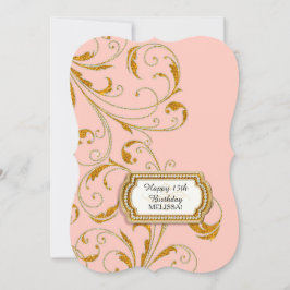 15THバースデーパーティーグラムオールドハリウッドリージェンシー 招待状