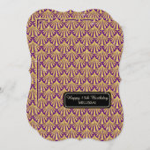 15thバースデーパーティーグラムガツビー素晴らしスタイル 招待状 (正面/裏面)