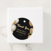 15thバースデーパーティーブラック金ゴールドバルーンありがとう フェイバータグ (インサイチュ)