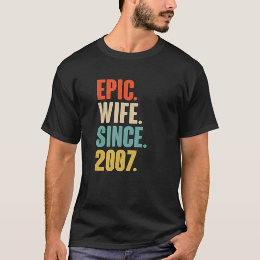 15th結婚'Aniversary Gift For Her - Epic Wife S Tシャツ (正面)
