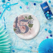 15th誕生日キンセアニェラシックフローラウォーターカラー ペーパープレート (パーティー)