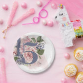 15th誕生日キンセアニェラシックフローラウォーターカラー ペーパープレート (パーティー)