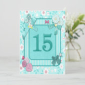 15th誕生日パーティーの招待状 招待状 (スタンド正面)
