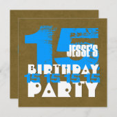 15th誕生日パーティー15歳グランジZ15A 招待状 (正面/裏面)