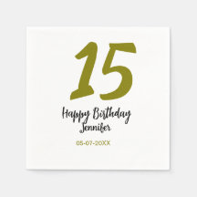 15th誕生日quienenera追加の日付の年の黄金