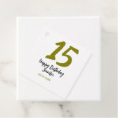 15th誕生日quienenera追加の日付の年の黄金 フェイバータグ (インサイチュ)