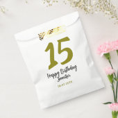 15th誕生日quienenera追加の日付の年の黄金 フェイバーバッグ (封をした状態)