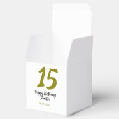 15th誕生日quienenera追加の日付の年の黄金 フェイバーボックス (オープン)