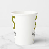 15th誕生日quienenera追加の日付の年の黄金 紙コップ (左)