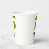 15th誕生日quienenera追加の日付の年の黄金 紙コップ (右)