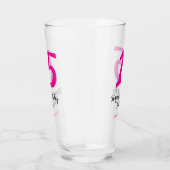 15th誕生日quienenera追加の日付の年ピンクのテンプレート タンブラーグラス (右)