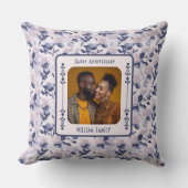 15Th Anniversary Gift Throw Pillow クッション (正面)