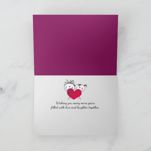 15th Anniversary Text With Party Confetti カード (内部)