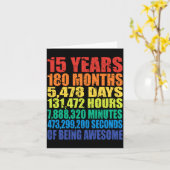 15th Birthday, Boys &amp; Girls, Cool 15 Years Of  カード (黄色い花)