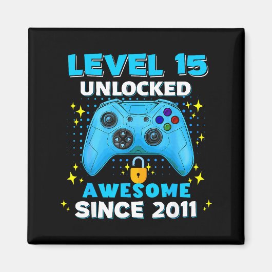 15th Birthday For Boys 15 Years Birthday Kids  マグネット (正面)