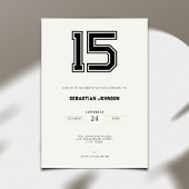 15th Birthday Invitation - Minimal Sport Style 招待状