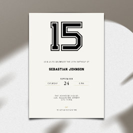15th Birthday Invitation - Minimal Sport Style 招待状