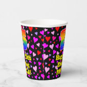 15th Birthday: Loving Hearts Pattern, Rainbow 15 紙コップ (右)