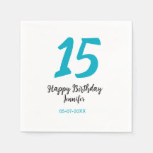 15th birthday quiencenera追加date year blue templ