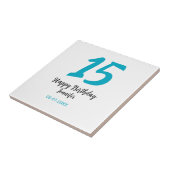 15th birthday quiencenera追加date year blue templ タイル (側面)