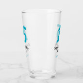 15th birthday quiencenera追加date year blue templ タンブラーグラス (左)