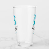 15th birthday quiencenera追加date year blue templ タンブラーグラス (右)