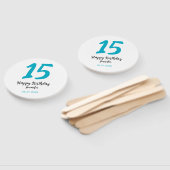 15th birthday quiencenera追加date year blue templ ハンドファン (組立なし)