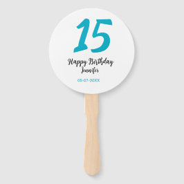 15th birthday quiencenera追加date year blue templ ハンドファン