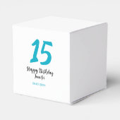 15th birthday quiencenera追加date year blue templ フェイバーボックス (裏面サイド)