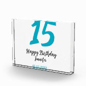 15th birthday quiencenera追加date year blue templ フォトブロック (右)