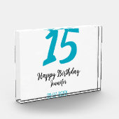 15th birthday quiencenera追加date year blue templ フォトブロック (左)