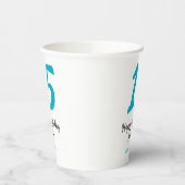 15th birthday quiencenera追加date year blue templ 紙コップ (左)