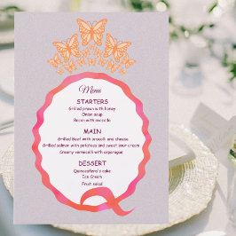 15th Birthday Quinceanera Butterfly Crown Squiggle メニュー